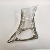 Large mid-century French crystal centrepiece class bowl