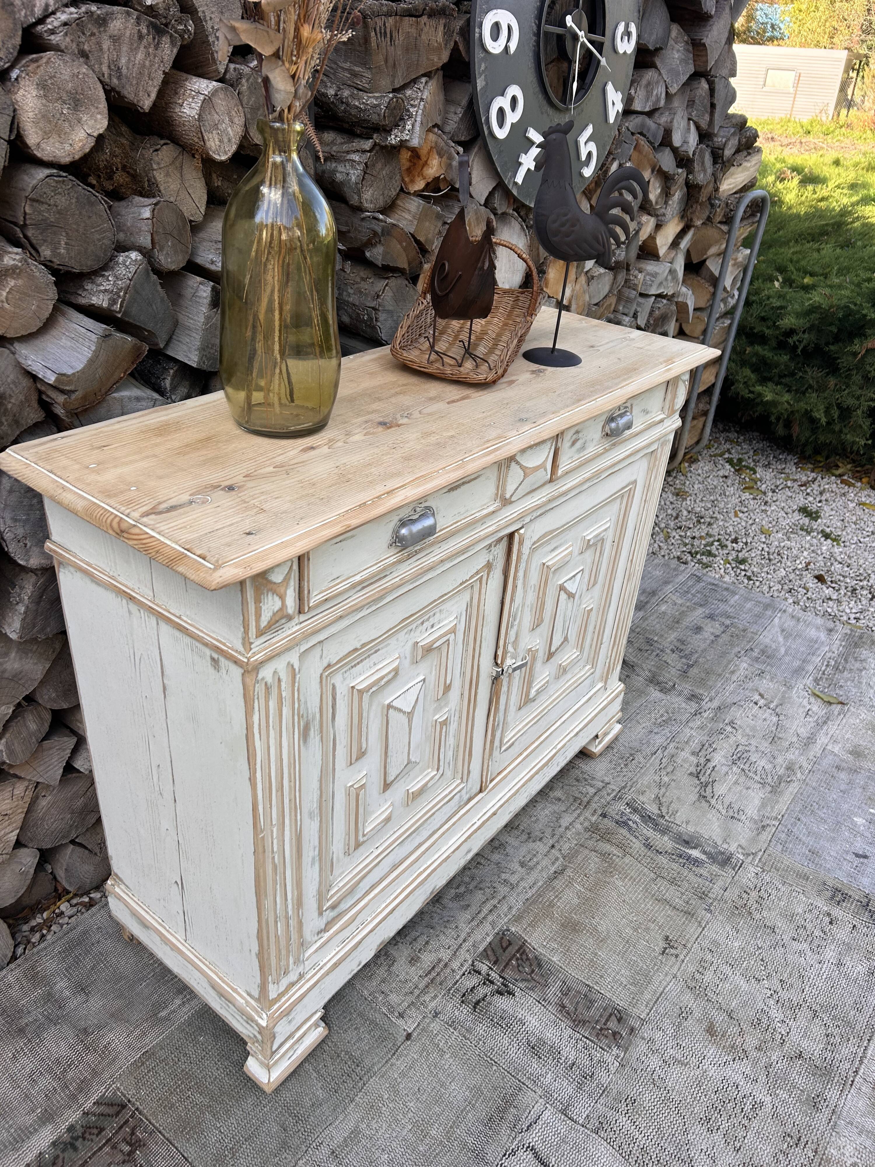 Parisian sideboard / Renovated old wooden storage unit