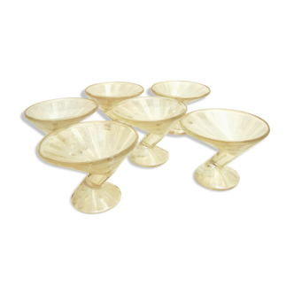 Set of 6 art deco dessert cuts