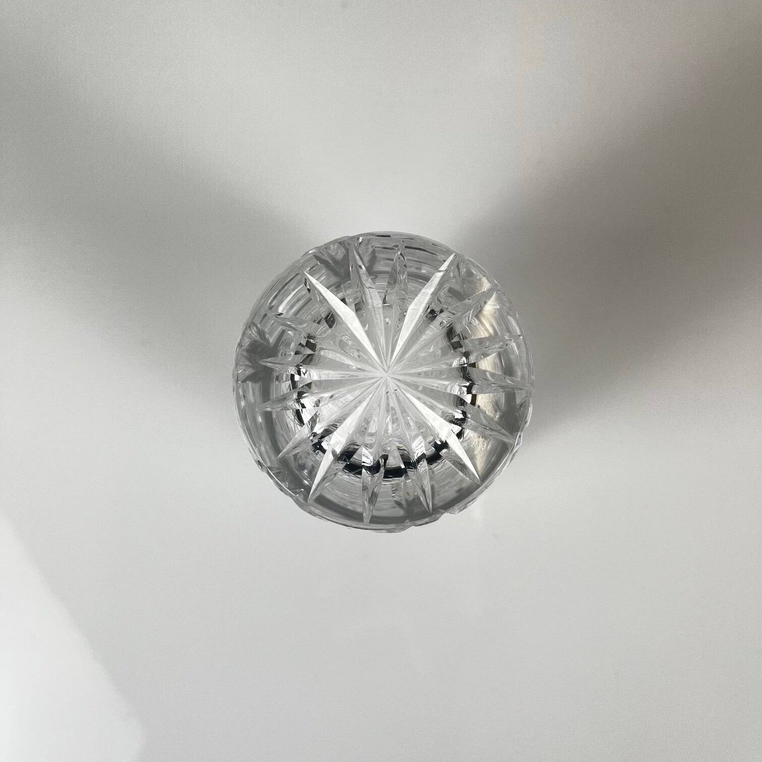 Set of 5 Bohemian cut crystal highball glasses, Czech Republic