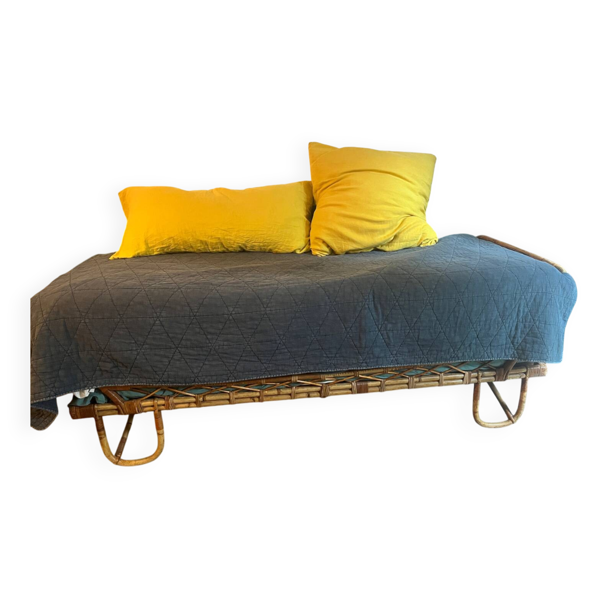 Vintage bamboo bed