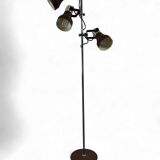 Vintage brown floor lamp with 3 spotlights