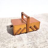 Mini vintage worker or sewing box