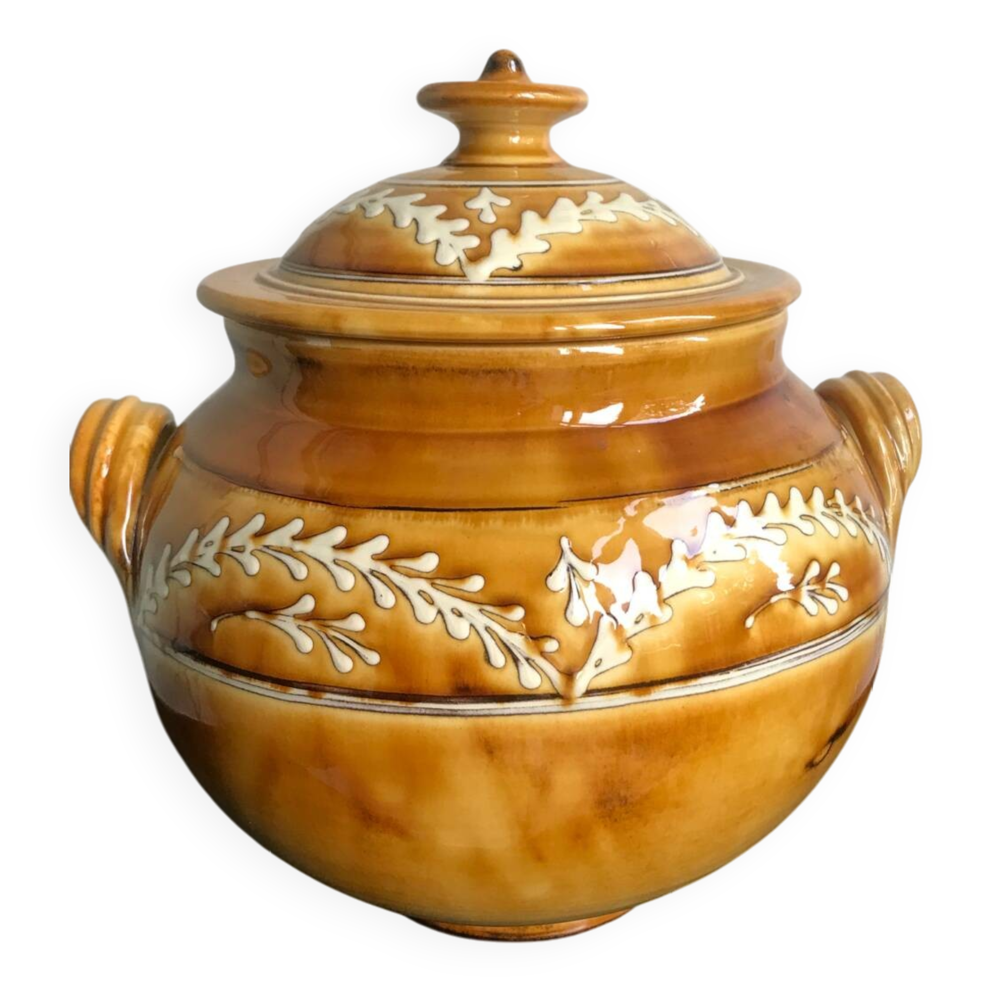 Soupière en terre cuite émaillée