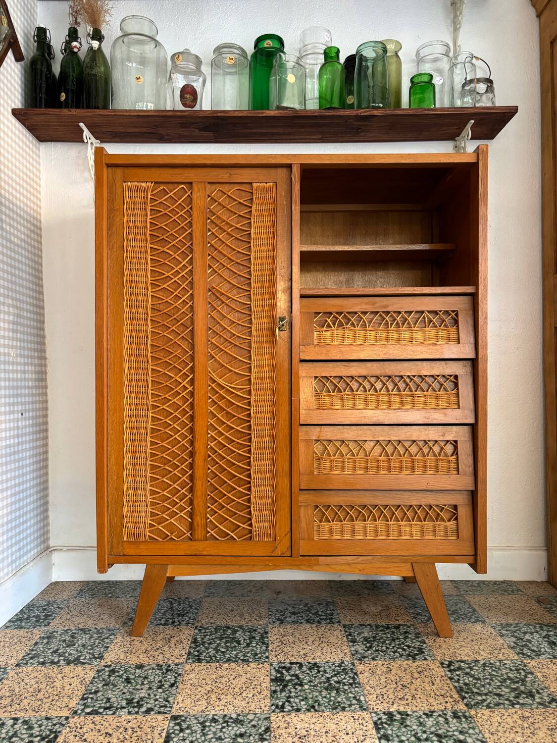 Vintage wardrobe chest of drawers