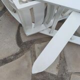 Four Grosfillex armchairs