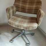 Swivel chair with wheels 60s by Ring Mekanikk