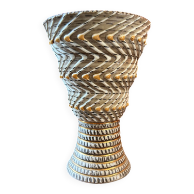 Vase vintage, Céramique française – Atelier Breugnot / Brisdoux – années 60