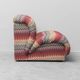 Missoni Doimo fabric armchair 1970s vintage modernism