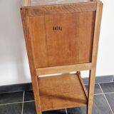 Art Deco style bedside table in solid oak, 1930s
