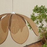 Lotus flower suspension in vintage cannage