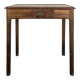Small oak side table with one drawer, 19th-century tapered legs.