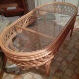 rattan coffee table
