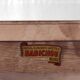 Vintage solid wood chest of drawers with rattan decor - 60s/70s