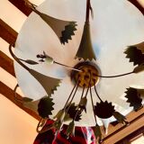 "Leaf" chandelier with opalescent gable