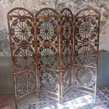 Rattan screen 4 leaves