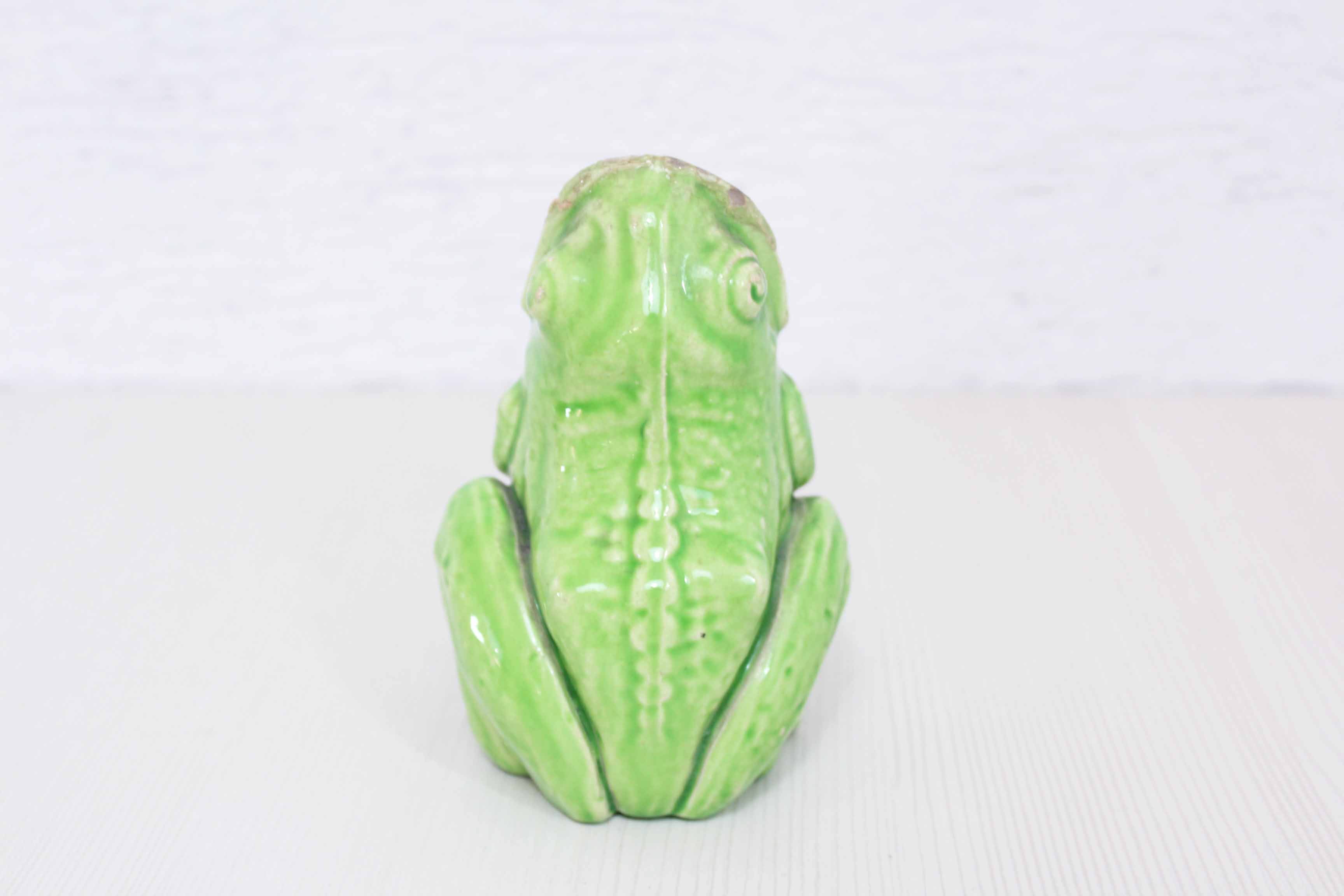 Vase "frog" in dabbling Sarreguemines