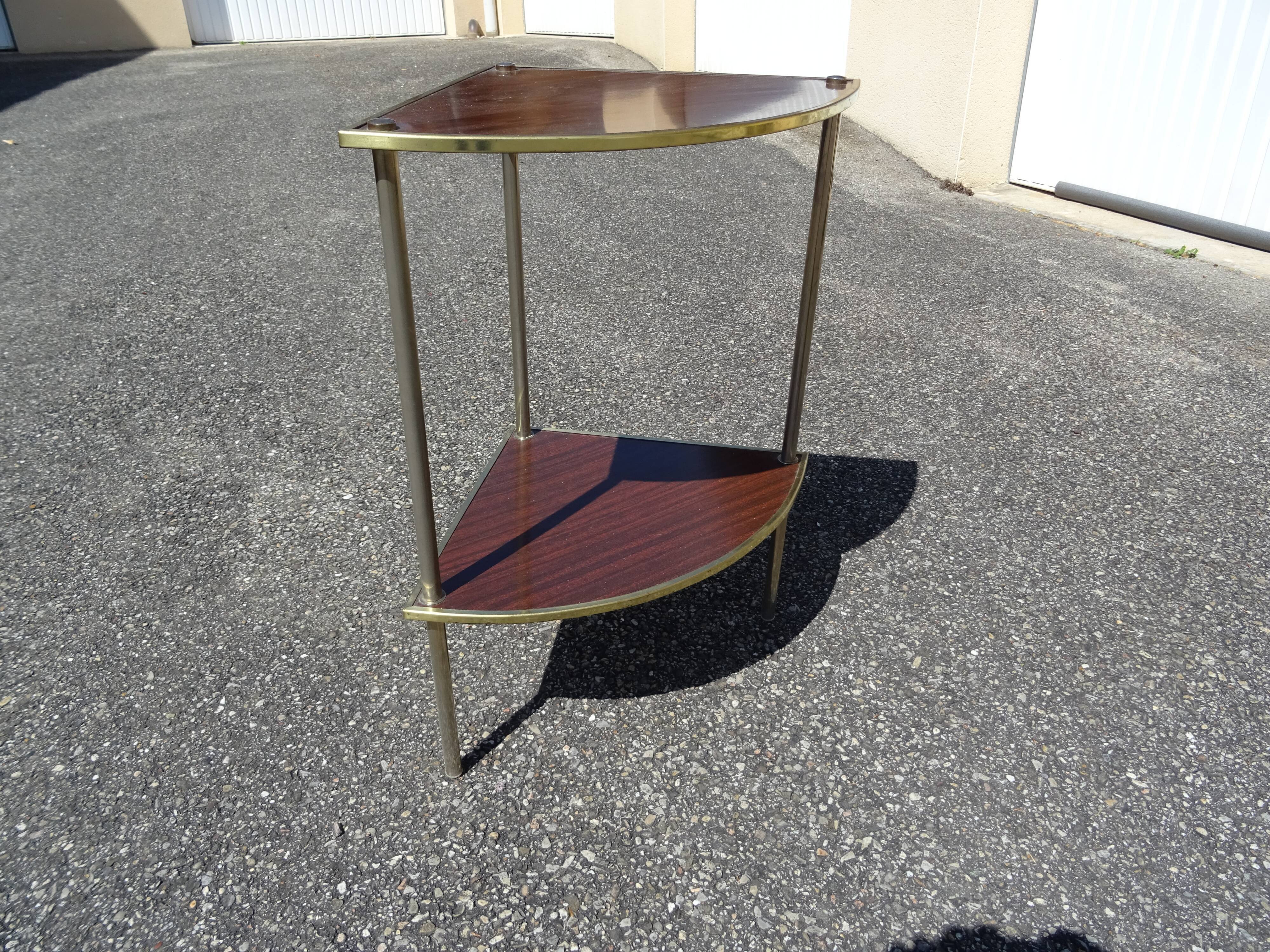 Table d'appoint encoignure formica vintage