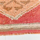 Pink & Red Vintage Turkish Runner Rug, 95x294Cm