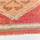 Tapis de couloir turc vintage rose et rouge, 95 x 294 cm