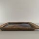 Square trinket dish in glazed ceramic, signed by F. Baudet, France 1970