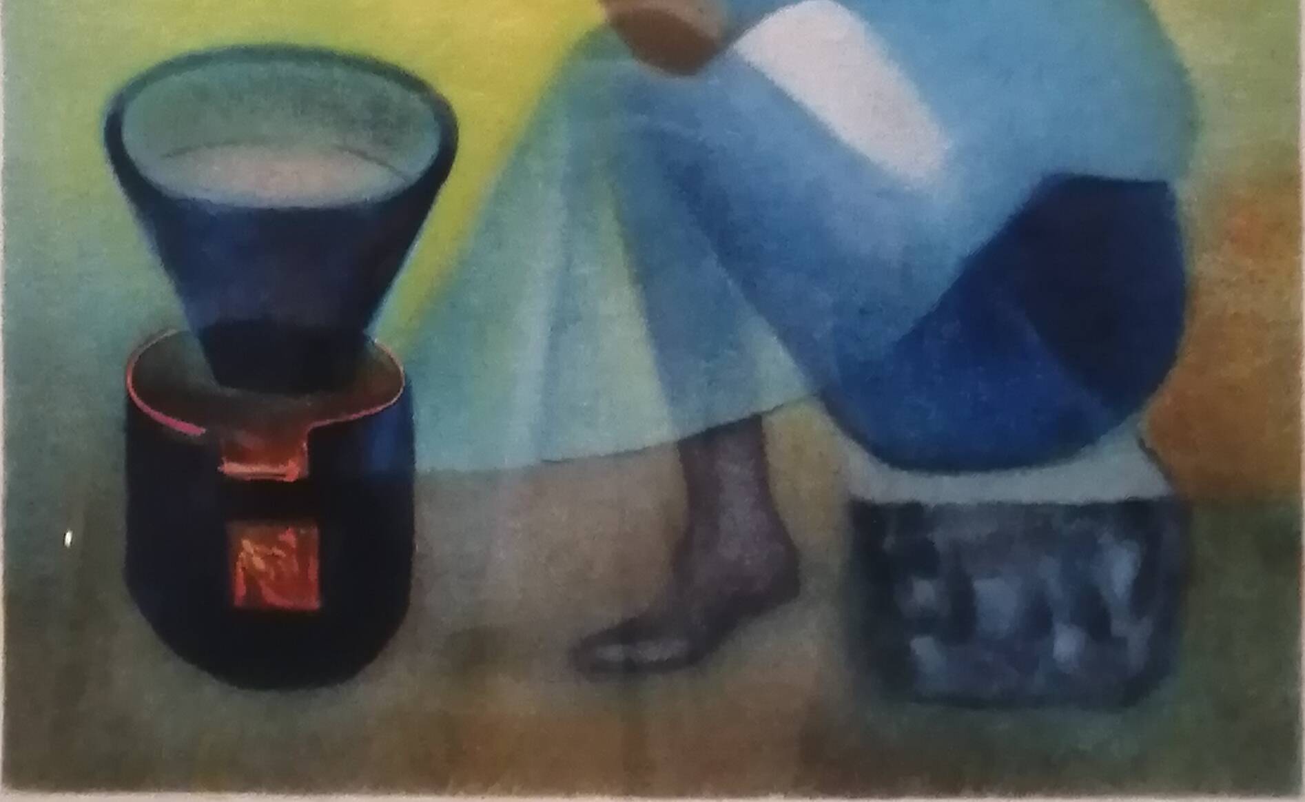 Lithograph "The Seller with the Parasol", Louis Toffoli (1907-1999)