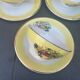 Coffee service or tea in vintage yellow and white porcelain