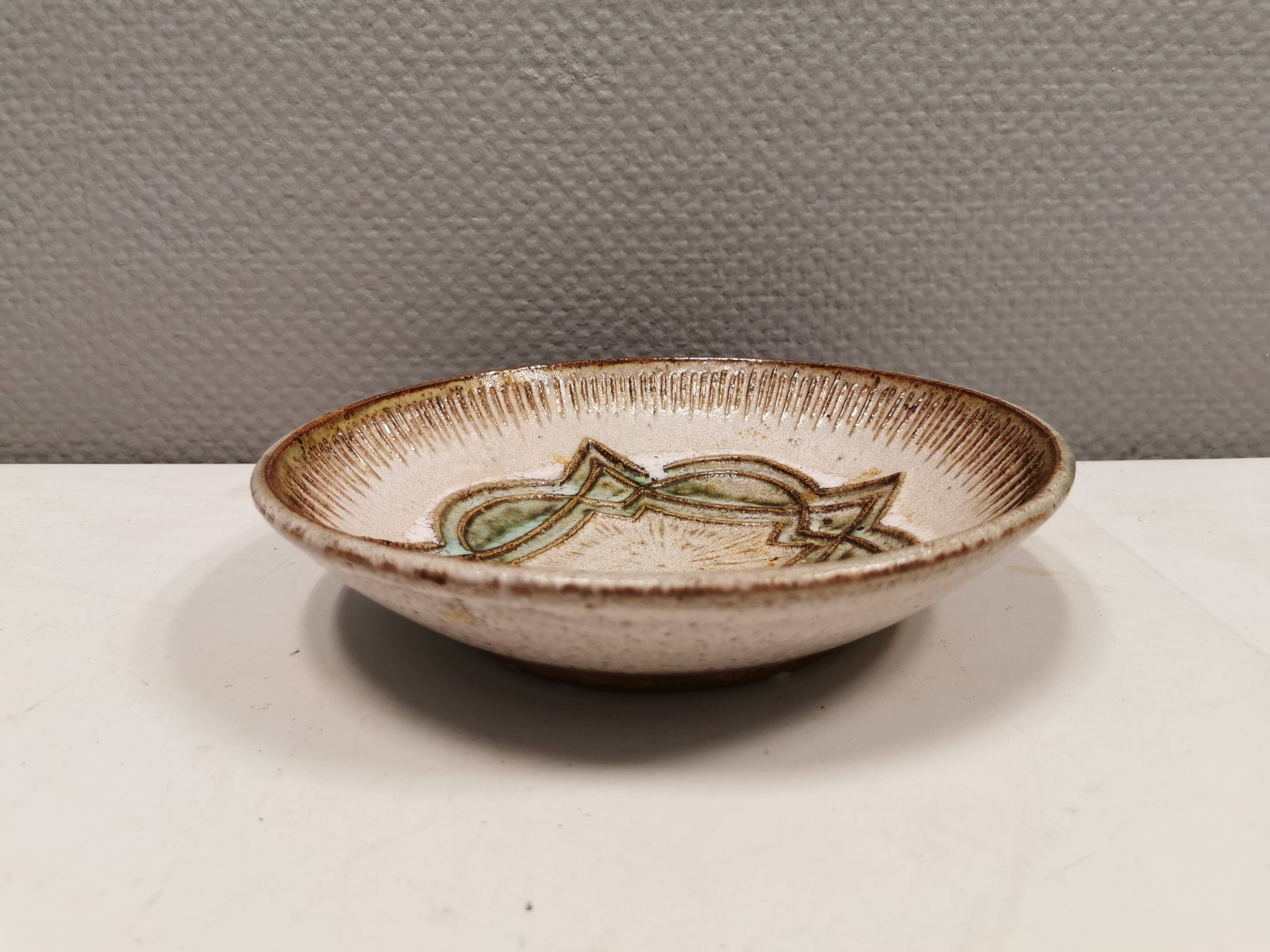 Danish ceramic dish from the 1970s, made by Kingo Ceramics