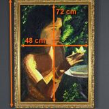 Important Oil on Canvas “La Tahitienne” signed Morillon – 1985