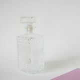 Carafe à whisky en verre facetté, 1970