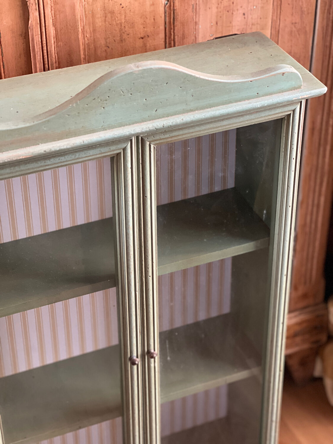 Wall display cabinet wood