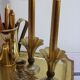 Pair of golden candle holders