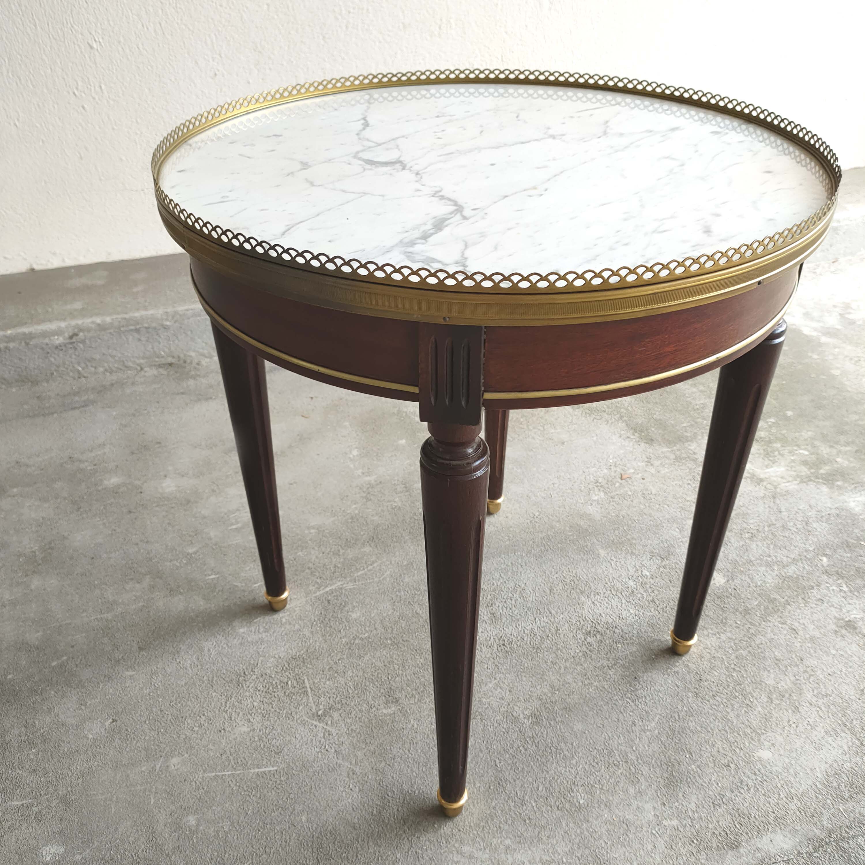 Side table white marble hot water bottle