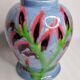 Ricard enamelled ceramic vase, signed, 28 cm