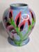 Ricard enamelled ceramic vase, signed, 28 cm
