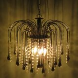 Lustre cascade en verre de Murano italien 1960