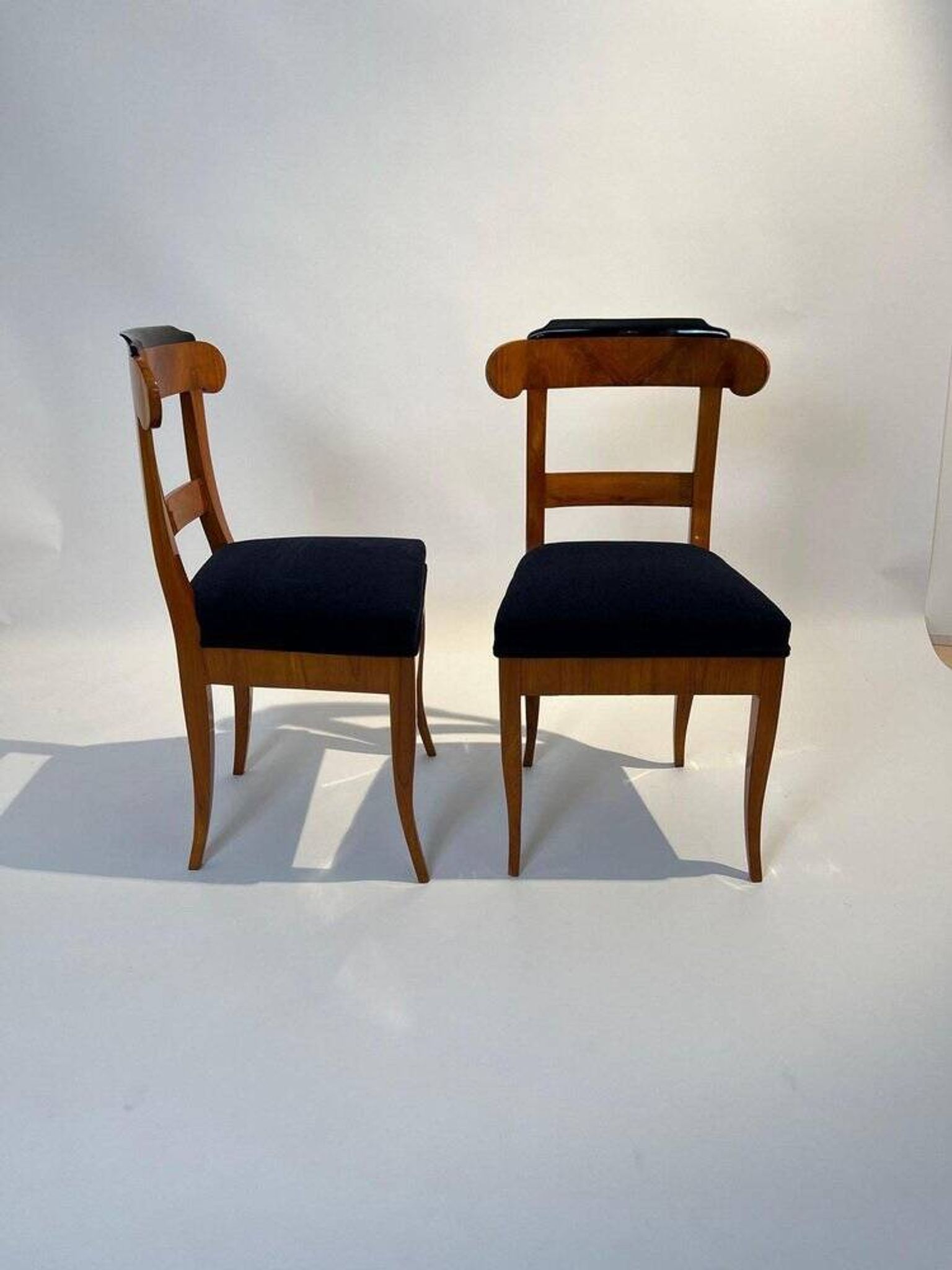 Biedermeier Chairs in Cherry Wood, Germany, 1830s, Set of 5