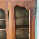 Wire mesh and wood bookshelf