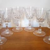 Val St Lambert crystal red wine glasses