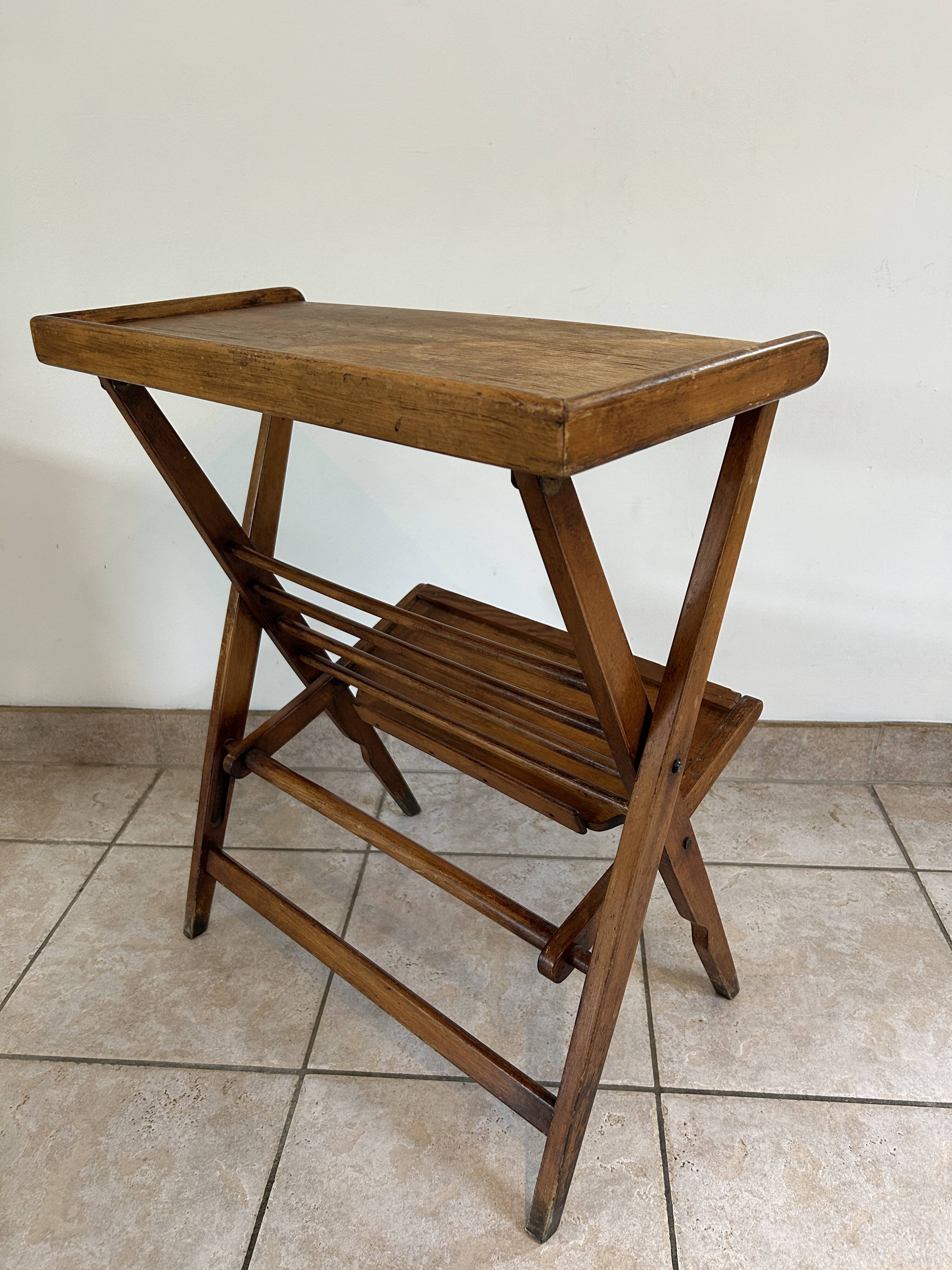 Table d'appoint, porte-revues scandinave vintage