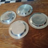 4 Gallia Christofle silver-plated bottle coasters