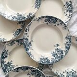 8 “Marie Louise” ironstone soup plates from Saint Amand and Hamage
