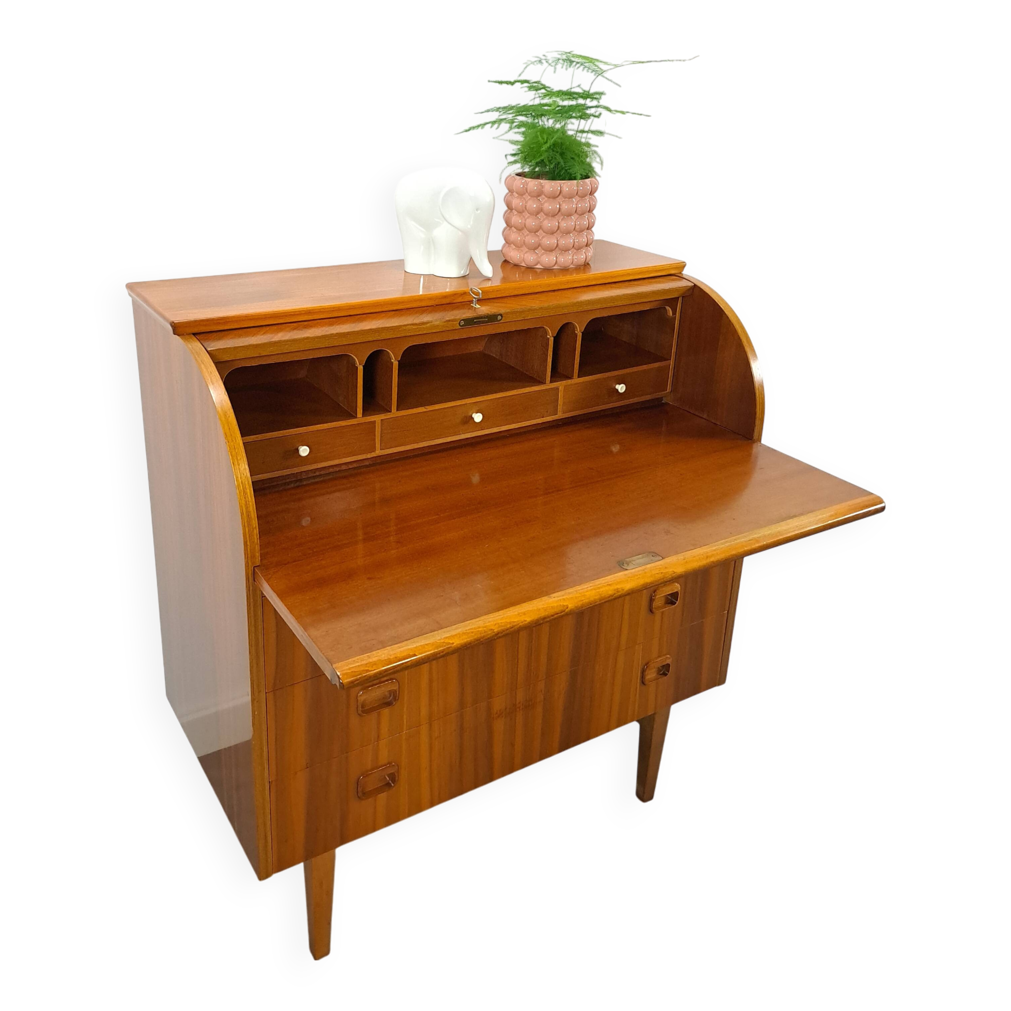 Secretaire bureau uit Zweden met lades, Scandinavisch bureau