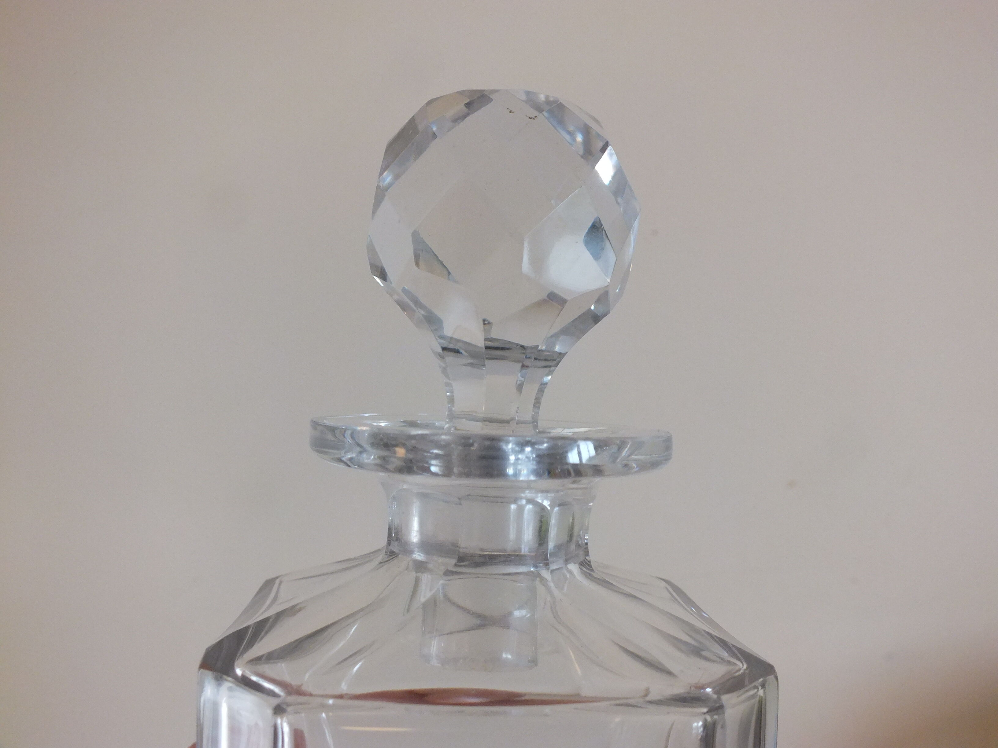 Cut crystal whisky decanter