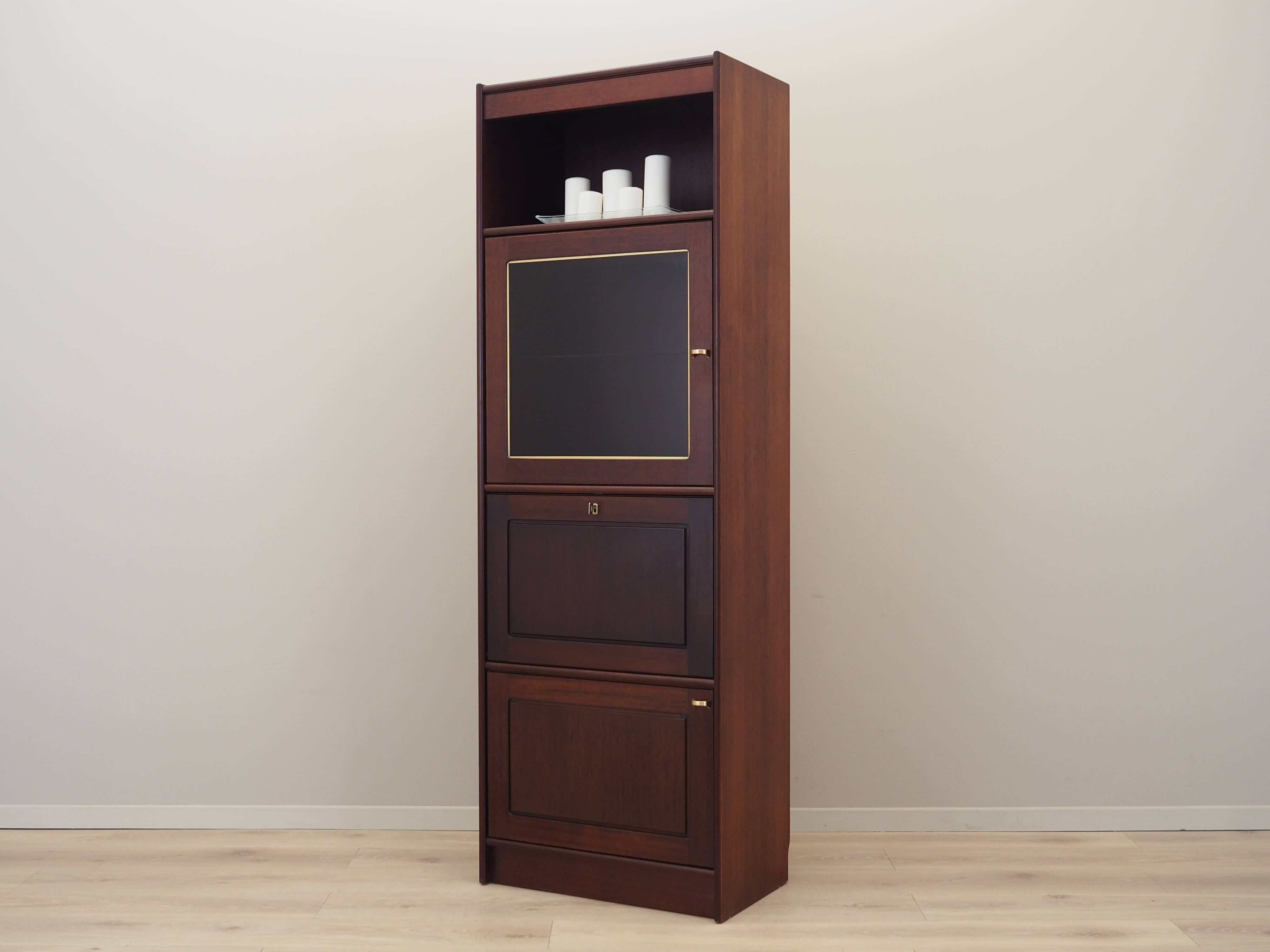 Mahogany showcase, Danish design, 1970s, production: Denmark