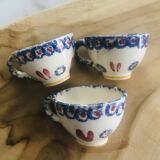 Vintage earthenware dinette cups from Quimper