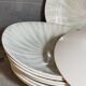 Nine earthenware plates from Salins-les-Bains vintage