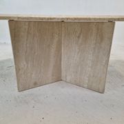 Italian Coffee Table in Travertine, 1980s