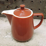 Ancienne cafetière en céramique marron