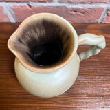 Carstens Tönnieshof Jug Model 422 with Twisted Handle, Tea Green and Brown West German Art Pottery